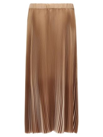 Fabiana Filippi Pleated Two-Tone Skirt - Taupe