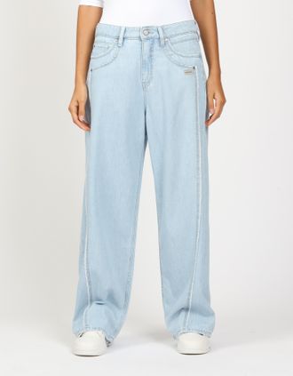 Gang Loose-fit-Jeans GANG 94FANNY, Damen, Gr. 30, N-Gr, blau (pure light blau), Denim/Jeans, Obermaterial: 100% Baumwolle, regular fit extralang, Jeans Loo