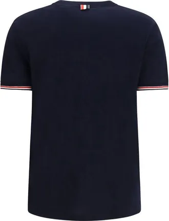 Thom Browne Womens Blue Wool Oves Aries T-Shirt