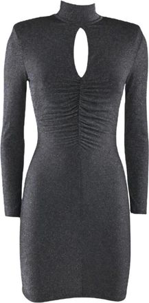 Simona Corsellini Abito Corto in Lurex Arricciato - - Dresses - Donna - Grigio - M