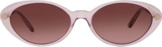 Versace Pink Gradient Grey Oval Ladies Sunglasses VE4469 54725M 54