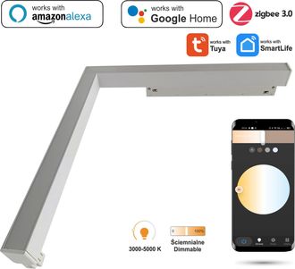 OEM Foco Lineal Led Horizontal Wifi Zigbee Ultron 16w Blanco Para Rieles Magn&eacute;ticos Smart Track 48vdc 3000-6500k Regulable