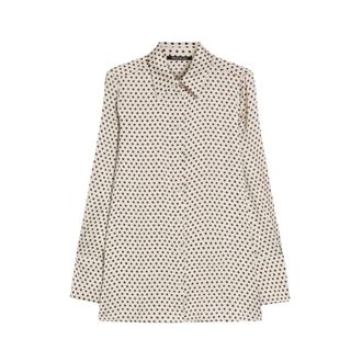 Pennyblack Shirts, female, Beige, Size: 3XS Fluid Satin Shirt