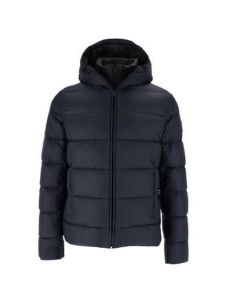 Fay Blue Quilted Hooded Padded Jacket