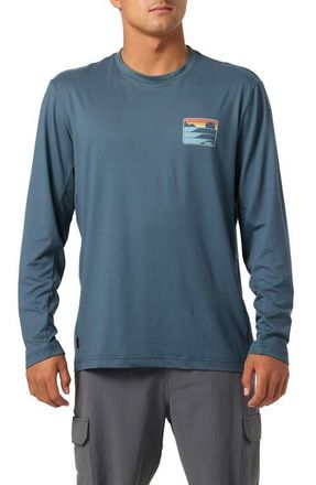 O'Neill Dawn Long Sleeve Performance Graphic T-Shirt in Dark Slate at Nordstrom, Size X-Large