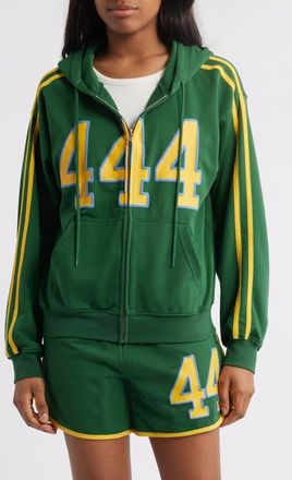 The Mayfair Group 444 Zip-Up Graphic Hoodie in Green at Nordstrom, Size X-Small