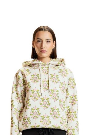 Cynthia Rowley Bloom Printed Hoodie in White at Nordstrom, Size X-Small