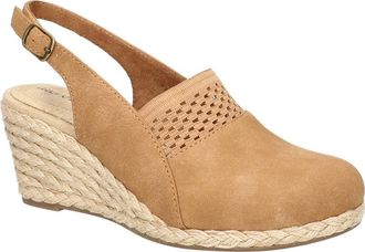 Easy Street Aloha Slingback Espadrille Wedge Pump in Tan at Nordstrom, Size 8.5