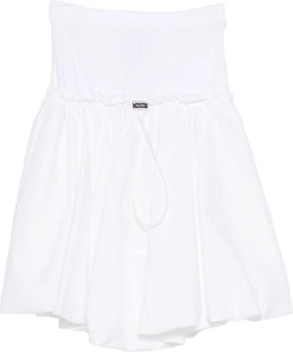 The Attico Midi Rok - Dames - Korte rokken - Wit - S - Katoen - Rokken