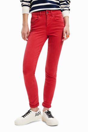 Desigual Womens Denim_lia 3061 Casual Trousers, red, 10