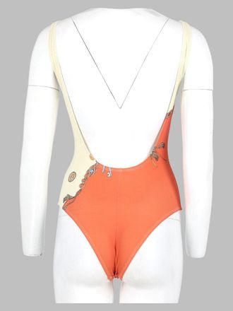 Versace Printed One-Piece Swimsuit - Orange