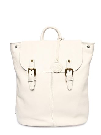 Roberta M Beige Rundleer Tas