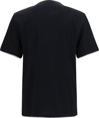 Brunello Cucinelli Mens Cotton T-Shirt Nero+grigio T-Shirts And Polos