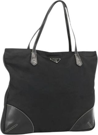 Prada Pre-owned Vintage Nylon Tote - Dames - Vintage Shopper - Zwart - ONE Size - Nylon - Vintage