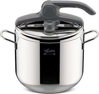 Pinto Lagostina Irradial Control Pentola a Pressione 7 l In Acciaio Inox 18/10 &oslash; 22 Cm, Pentola Induzione e Gas, Coperchio Con Apertura Facilitata, Fondo