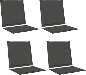 vidaXL Cojines De Asiento Y Respaldo Poli&eacute;ster Gris Antracita Vidaxl