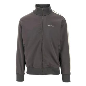 Palm Angels Hoodies & sweatvesten, Heren, Grijs, M, Donkergrijze Track Top