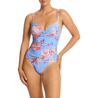Sea Level Australia Indochine Crossover One-Piece Swimsuit in Light Blue at Nordstrom Rack, Size 4 Us / 8 Au