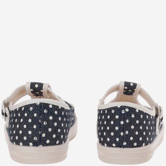 P&egrave;P&egrave; Girls Kids Fabric Shoes Navy Polka Dot