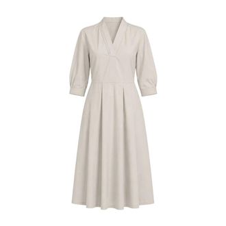 Liviana Conti Dames, Jurken, Beige, Maat: 2XL