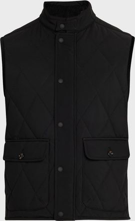 Ralph Lauren Purple Label Mens Carleton Quilted Snap-Front Vest