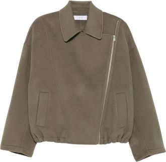 Iro Ampstack Jas - Dames - Zomerjassen - Groen - S - Wol - Jassen