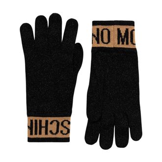 Moschino Accessoires, Dames, Zwart, ONE Size, Wol, Handschoenen