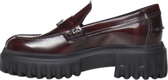 Hogan H700 Loafers - Dames - Loafers - Rood - 37 1/2 EU - Leer - Schoenen