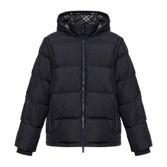 Burberry Heren, Jassen, Blauw, Maat: S Leer