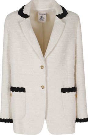 Semicouture Butter Textured Cotton-Blend Jacket