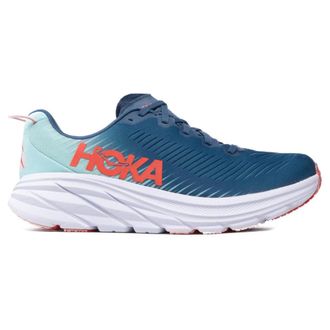 Hoka One One Hoka Rincon 3 Synthetic Textile Mens Low Top Trainers - Real Teal Eggshell Blue - Size:UK 8.5