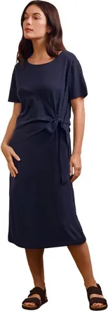 Celtic & Co. Knot Detail Jersey Dress in Navy at Nordstrom, Size 12