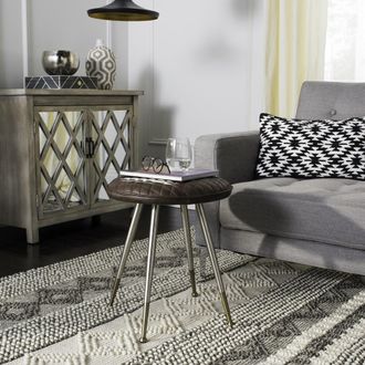 Safavieh Brinley 30H Mid Century Modern Stool