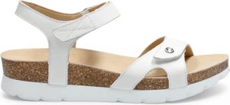 Panama Jack Panama Jack Womens Wedge White Leather Platform Sandals - Sulia B1