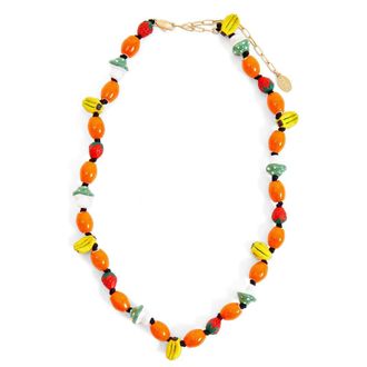 Clare Vivier Les Fruits de CV Necklace in Orange Multi at Nordstrom