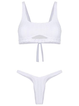 Amir Slama Bikini con cut-out - Bianco