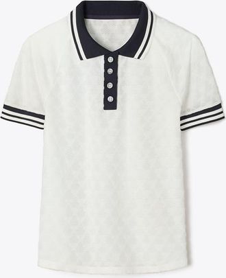 Tory Burch Womens Terry Jacquard Polo, size XS
