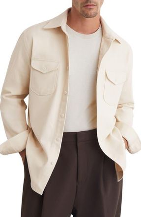 Reiss Astra Cotton Shirt Jacket in Stone at Nordstrom, Size Xx-Large