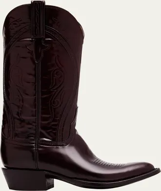 Lucchese Mens Gavin Santini Goat Leather Cowboy Boots