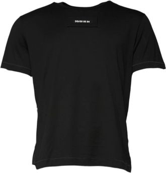 Dolce & Gabbana Camouflage Crew Neck T-shirt met Logo Details - Heren - T-shirts - Veelkleurig - 3XL - Katoen - Tops