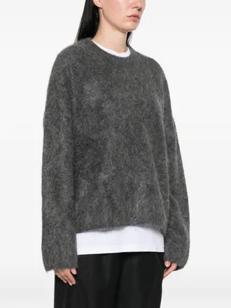 Soft Goat Brushed Wool Sweater - Grey