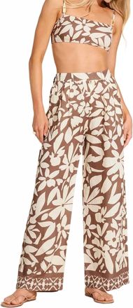 Vitamin A The Getaway Pant In Brown/cream
