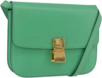 Celine Pre-owned Cross Body Bags, female, Green, Size: ONE SIZE Pre-owned Vintage Shoulder Bag