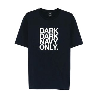 A.P.C. T-Shirts, male, Blue, Size: 2XL Only T-shirt