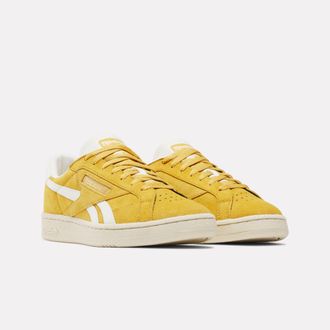 Reebok Classic Sneaker REEBOK CLASSIC CLUB C GROUNDS UK, Damen, Gr. 36,5, gritgold, paperwei&szlig;, chalk, Leder, Synthetik, Schuhe Sneaker