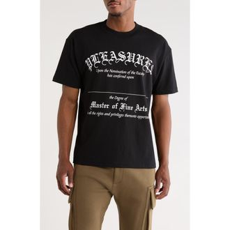 Pleasures Degree Cotton Graphic T-Shirt in Black at Nordstrom, Size Xx-Large