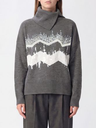 Liu Jo Maglia dolcevita in misto lana con motivo a zig zag e paillettes