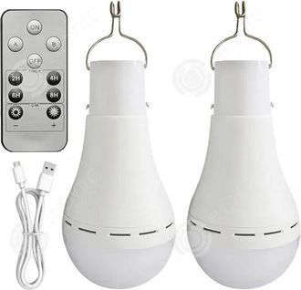 OEM Ampoule Rechargeable - 12 W - Ip65 - T&eacute;l&eacute;commande Incluse - Portable Avec Crochet - Pour Camping Ext&eacute;rieur Int&eacute;rieur - 1 Pi&egrave;ce