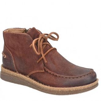 Born Womens Analia Moc-Toe Ankle Boot In Burgandy