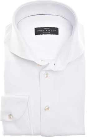 John Miller Slim Fit Lange Mouw Overhemden Wit - Heren - Casual Overhemden - Wit - S - Overhemden